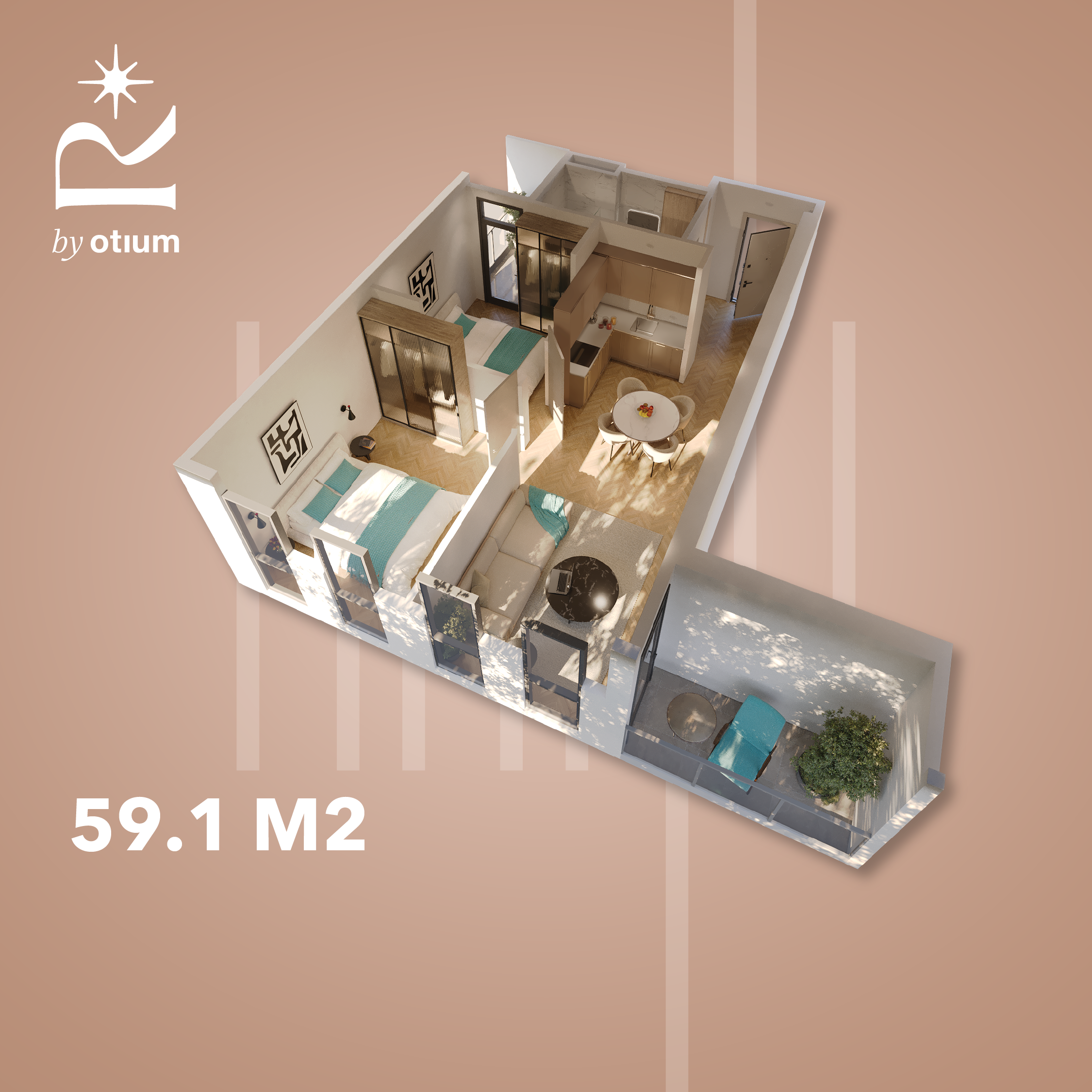 Two-bedroom apartment