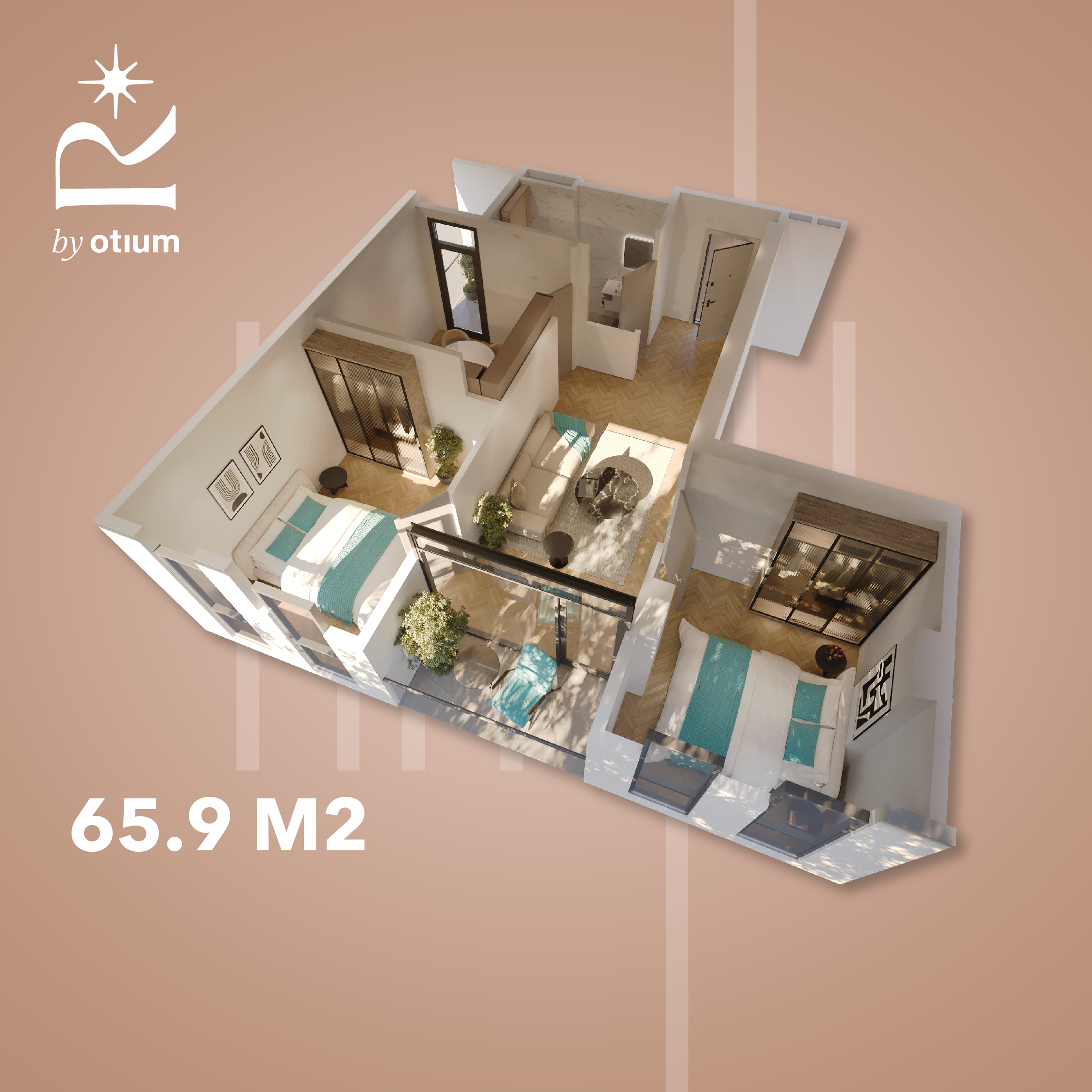 Two-bedroom apartment